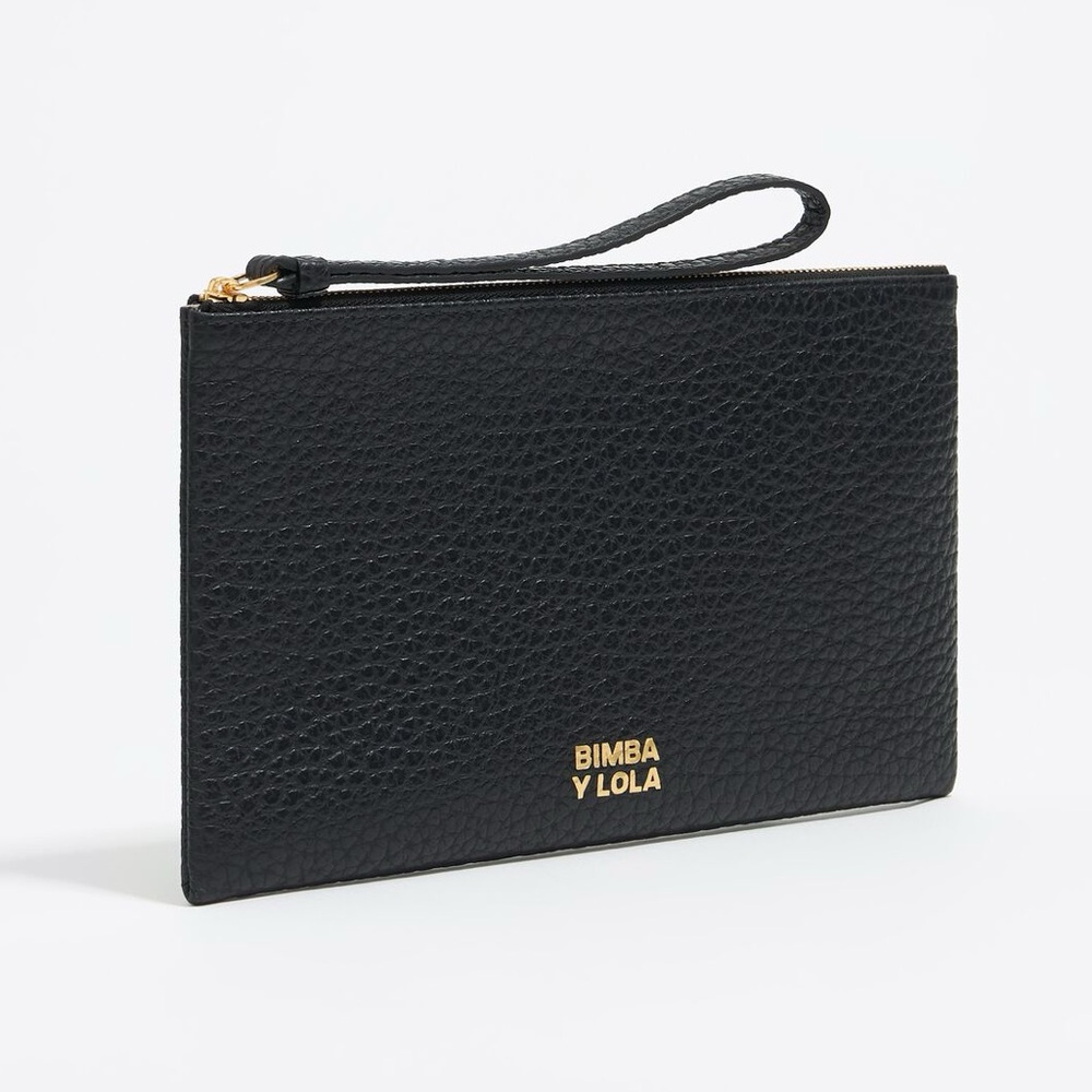 BIMBA Y LOLA Leather Wristlet Clutch